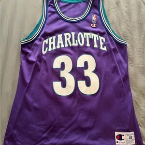 Alonzo Mourning Charlotte Hornets Jersey size 48